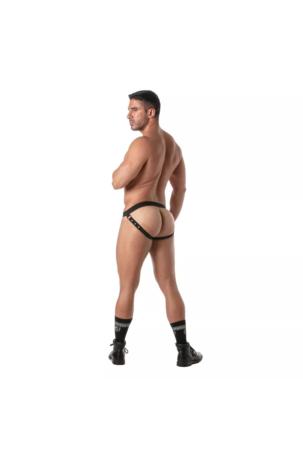 Vinyl Snap Jockstrap Red