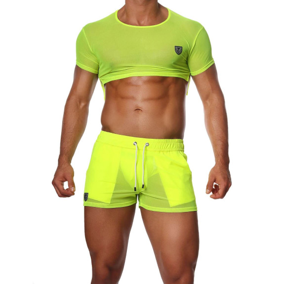Crop Top Neon Yellow