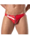 Vinyl Zipped Bikini Red