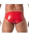 Vinyl Zipped Bikini Red