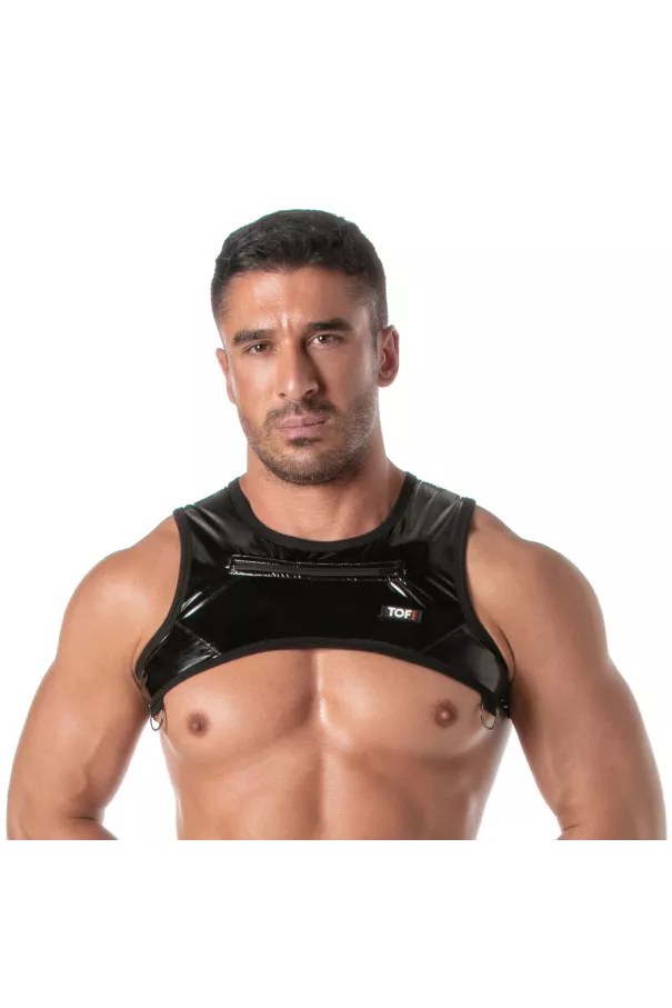 Vinyl Zipped Harness Black