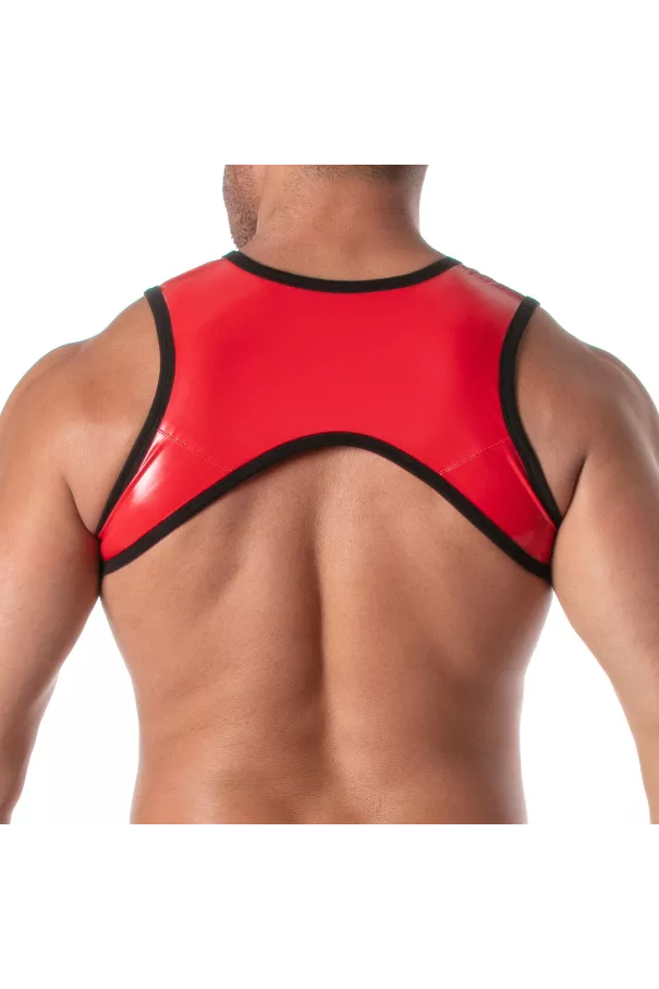 Vinyl Zipped Harness Red