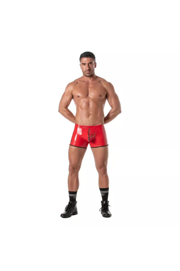 copy ofVinyl Zipped Push Up Boxer Black