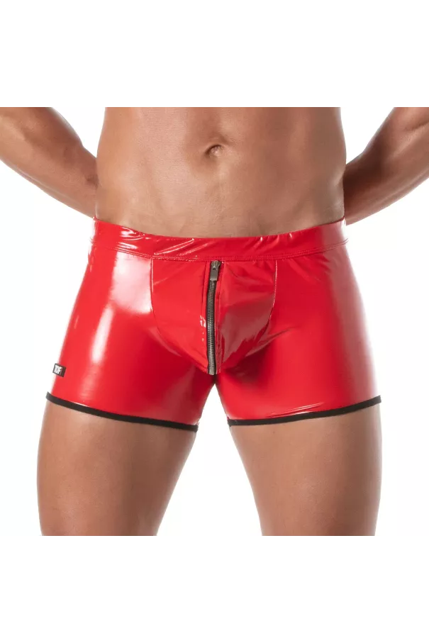 copy ofVinyl Zipped Push Up Boxer Black