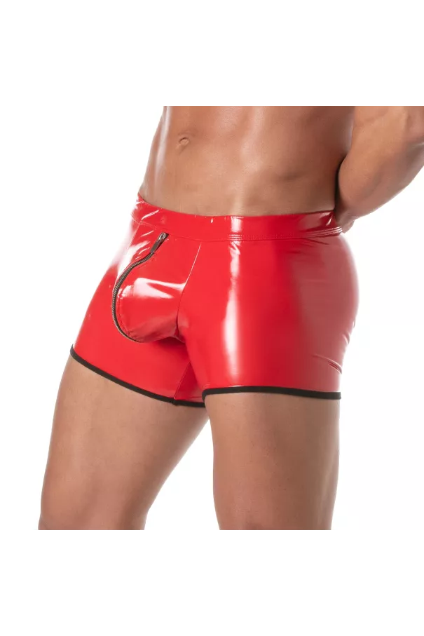 copy ofVinyl Zipped Push Up Boxer Black