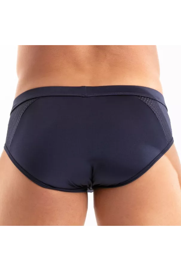 Temptation Microfiber Briefs Navy From Back
