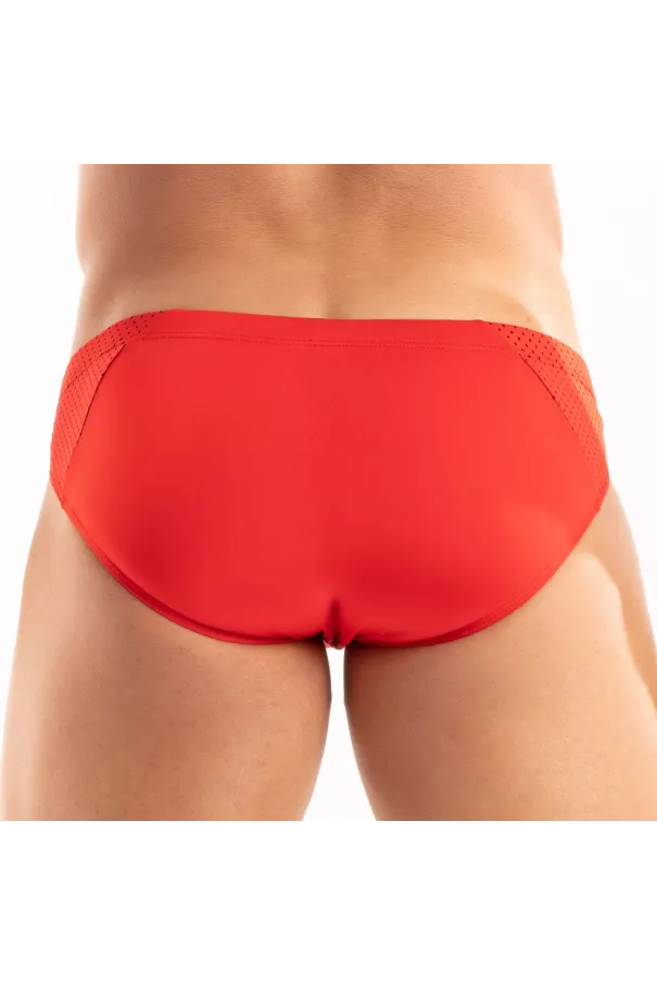 Temptation Microfiber Bikini Red From Back
