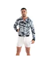 Camo Fleece Hoodie Blue
