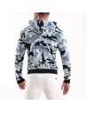 Camo Fleece Hoodie Blue