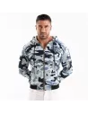 Camo Fleece Hoodie Blue