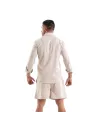 Linen Long Sleeve Shirt Beige