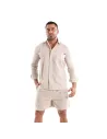Linen Long Sleeve Shirt Beige