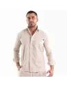 Linen Long Sleeve Shirt Beige