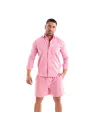 Linen Long Sleeve Shirt Pink