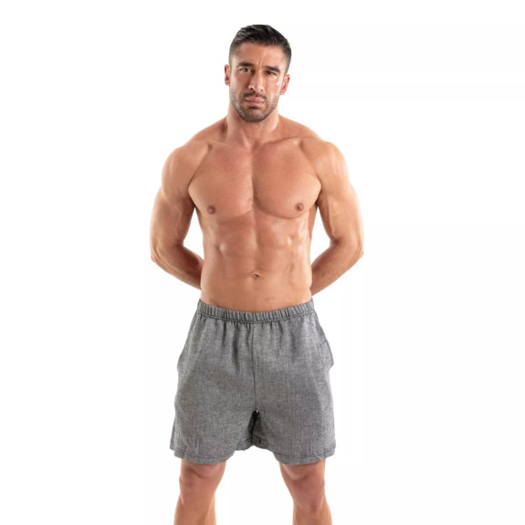 Linen Short Grey