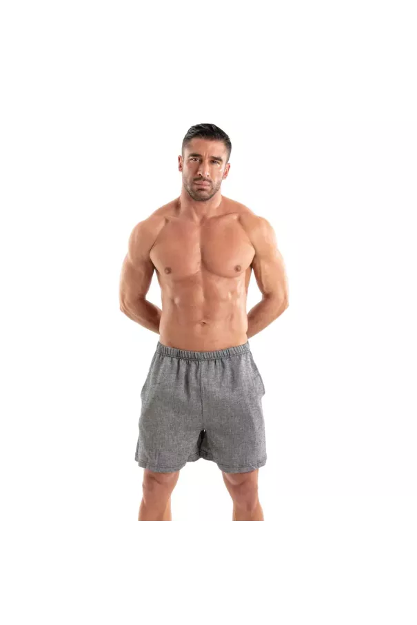Linen Short Grey