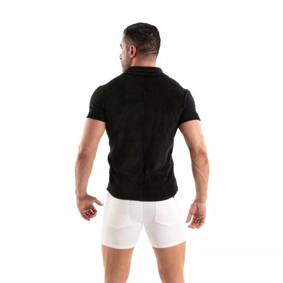 Knitted Corduroy Shirt Black