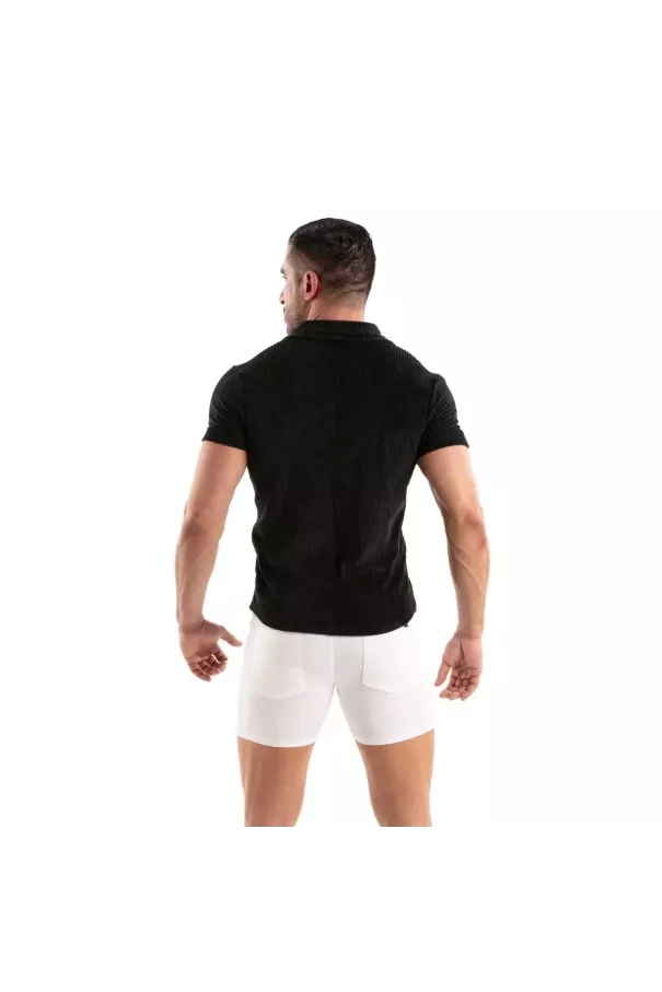 Knitted Corduroy Shirt Black