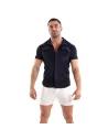 Knitted Corduroy Shirt Navy