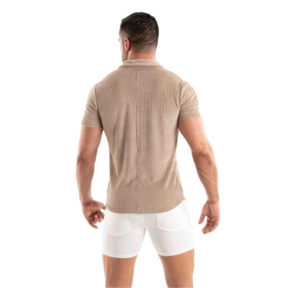 Knitted Corduroy Shirt Sand
