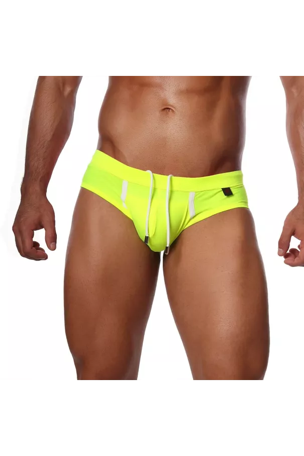 Happy Swim Briefs Neon Yellow - TOF-PARIS.com