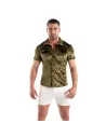 Crushed Velvet Shirt Khaki