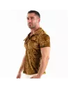 Crushed Velvet Shirt Gold