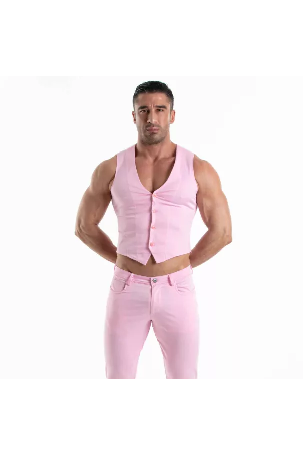 Chino Vest Pink