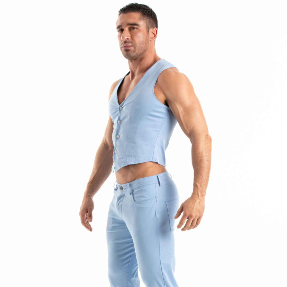 Chino Vest Blue