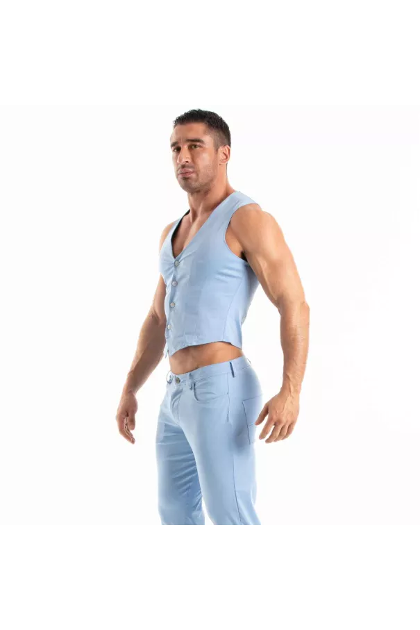 Chino Vest Blue