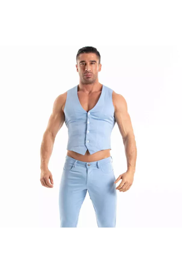 Chino Vest Blue