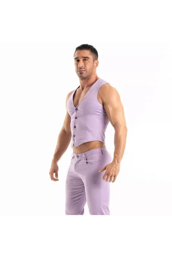 Chino Vest Purple