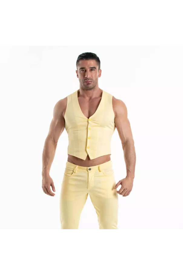 Chino Vest Yellow