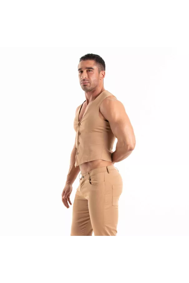 Chino Vest Brown