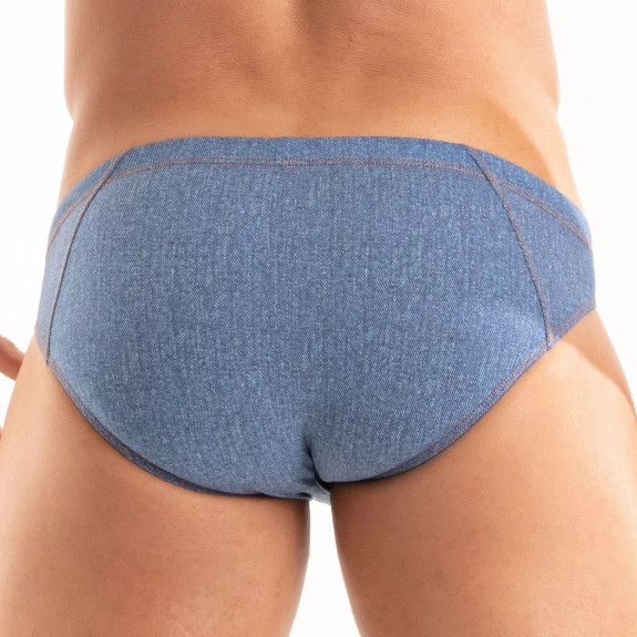 A Denim Swim Bikini From Back
