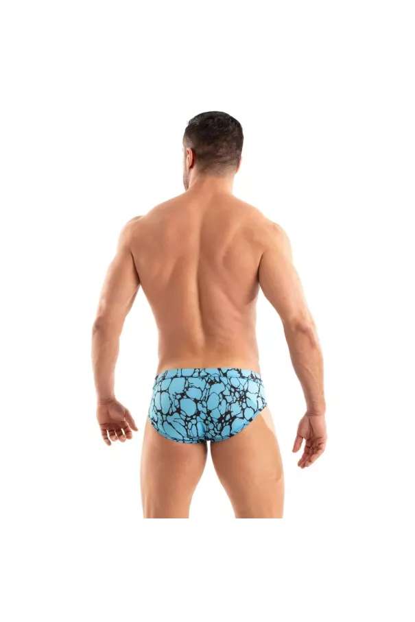 Printed Swim Brief Blue