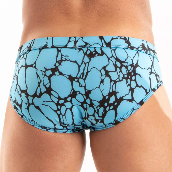 Printed Swim Brief Blue