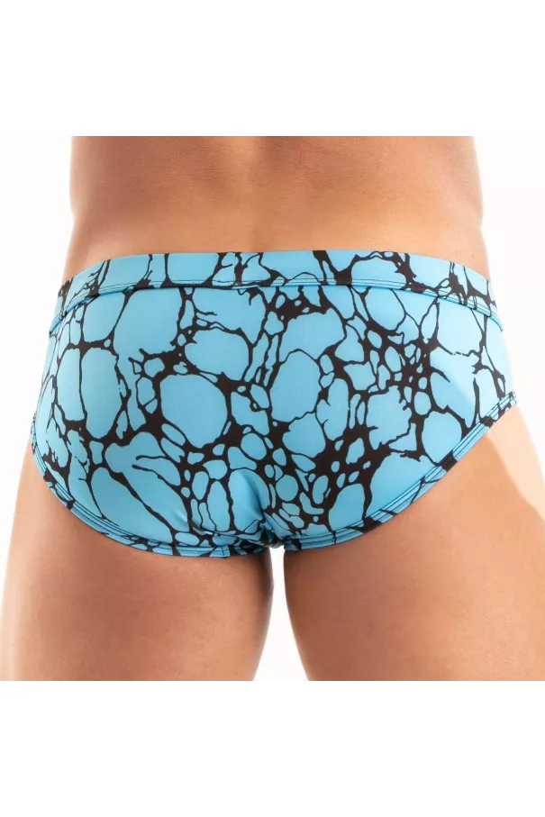 Printed Swim Brief Blue
