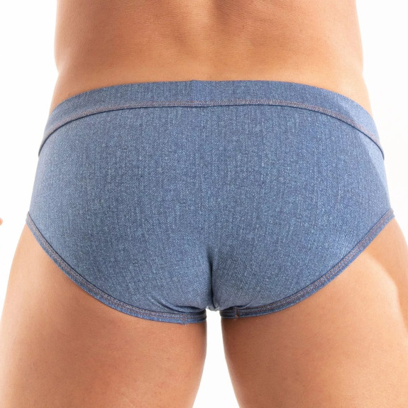 A Denim Swim Brief For Men From Back