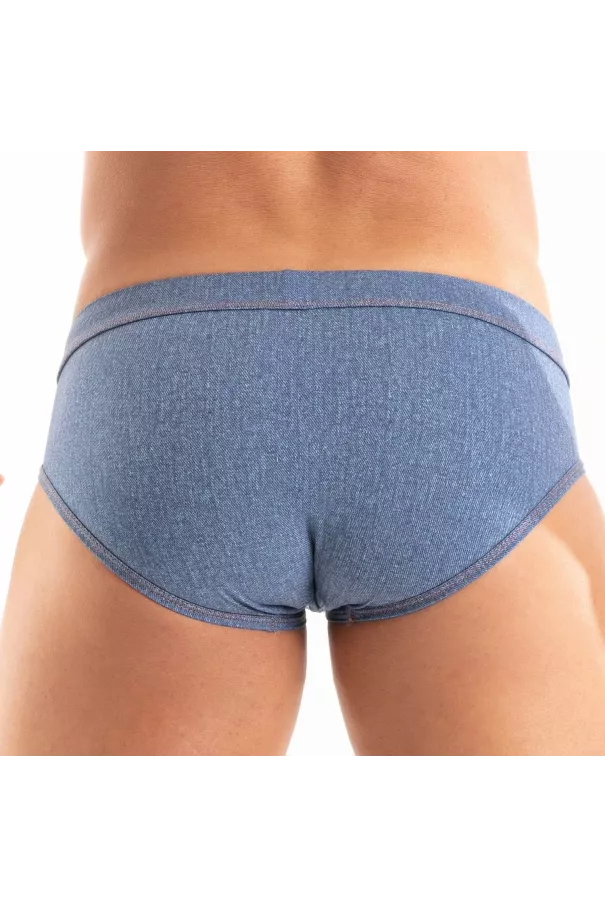 A Denim Swim Brief For Men From Back