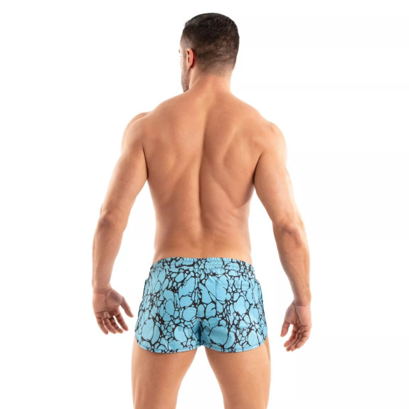 Printed Mini Swim Short Blue