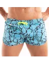 Printed Mini Swim Short Blue