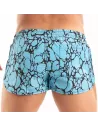 Printed Mini Swim Short Blue