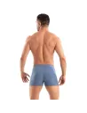A Denim Zipped Swim Short From Back