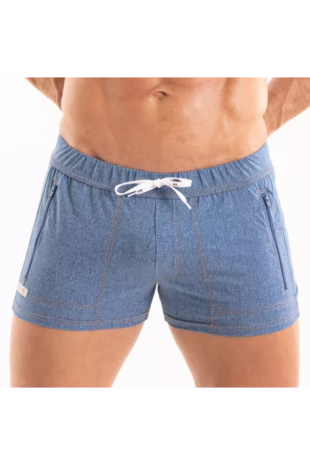 The New Denim Zipped Swim Short