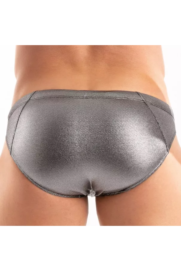 The Metal Swim Bikini Silver By TOF Paris From Back