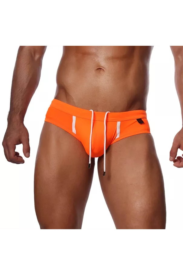 Happy Swim Briefs Neon Orange - TOFF-PARIS.com