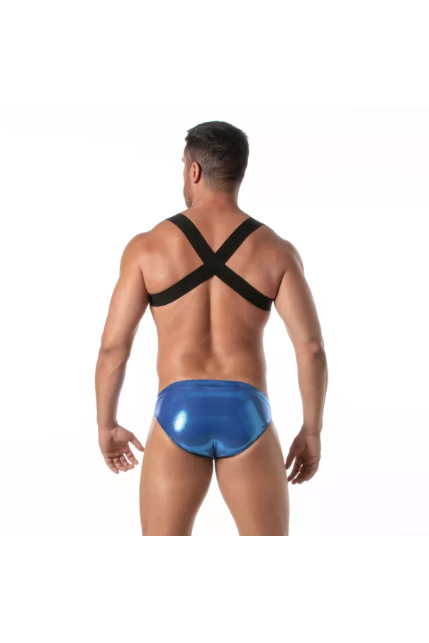 The Fiesta Zipped Pocket Harness Royal Blue From Back