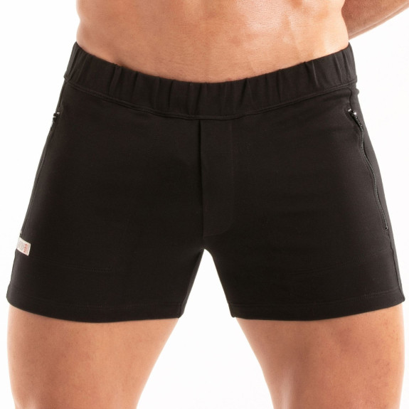 Paris Zipped Shorts Black