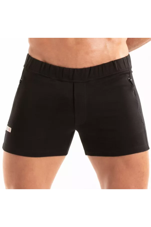 Paris Zipped Shorts Black
